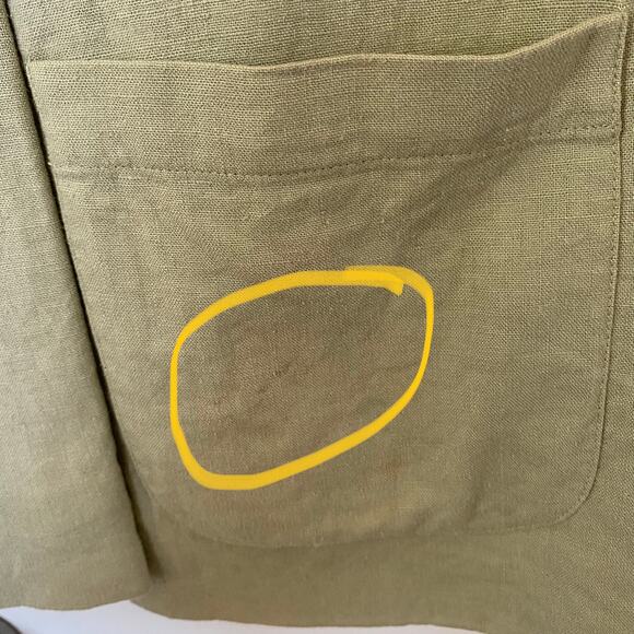 Liz Claiborne LizSport Collared Jacket Sage Green Linen Blend Size 4 - Picture 8 of 8